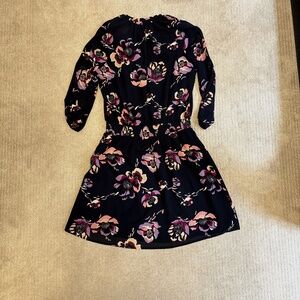 J. Crew, Floral Dress, Navy, Size Medium